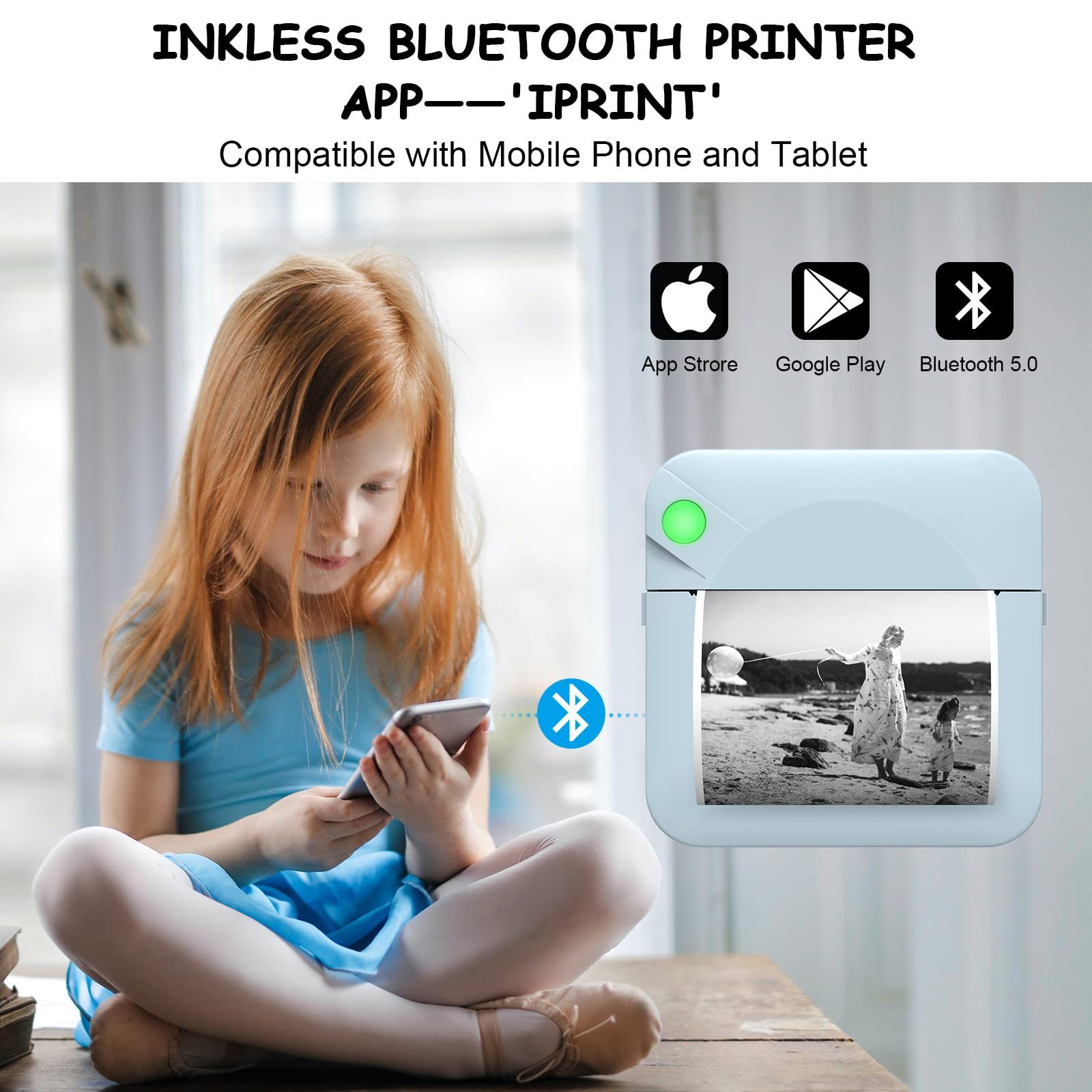 ⚡Flash Sale⚡ Mini Bluetooth Thermal Printer 🖨️ Portable Pocket Printer