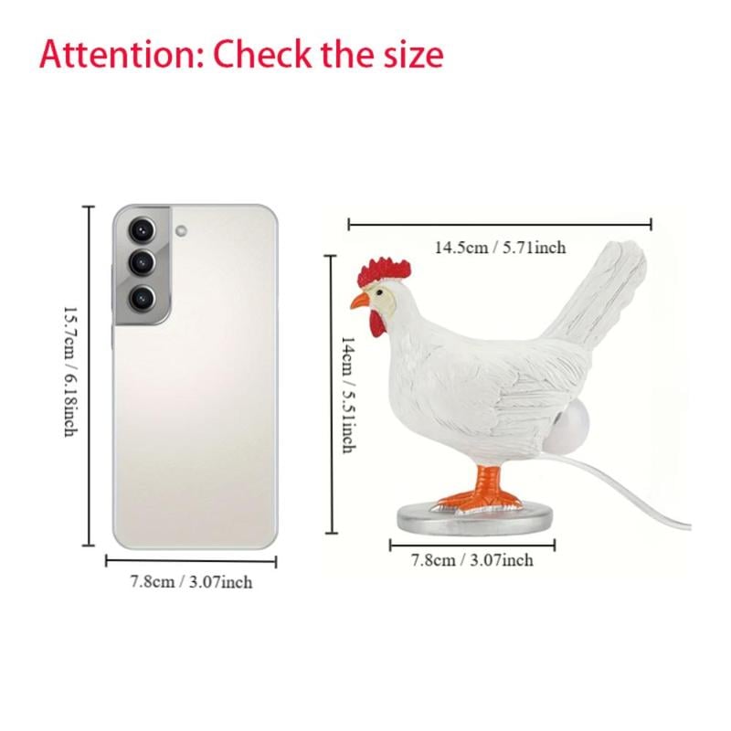 🔥 BIG SALE - 47% OFF🔥Chicken Design Desktop Decorative Light, 1 Count Cute Resin Animal Design Desktop Decorative Light, Creative Desktop Light for Home Office Decor