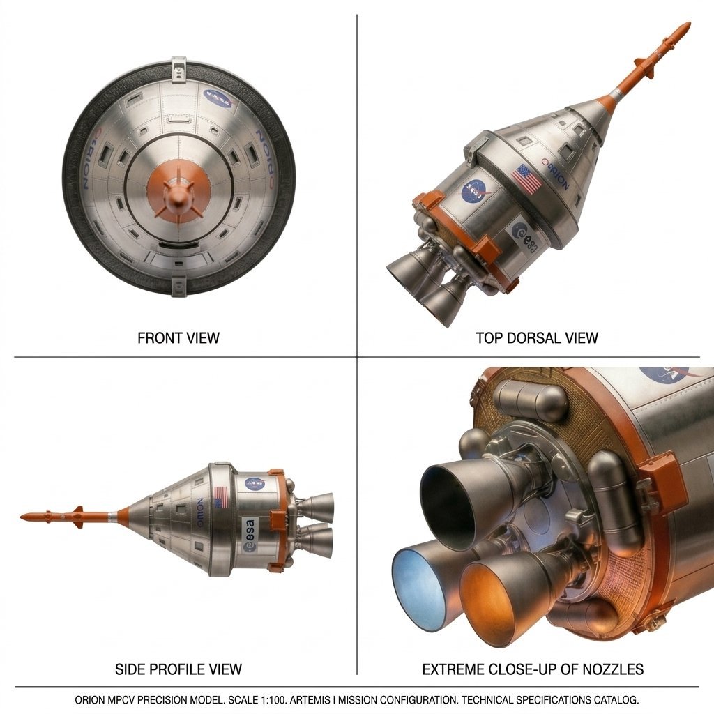 🔥Hot Sale🛰️Precision NASA Orion Spacecraft Model - High-Detail Metal Composite Replica with Pulsing LED Light Base