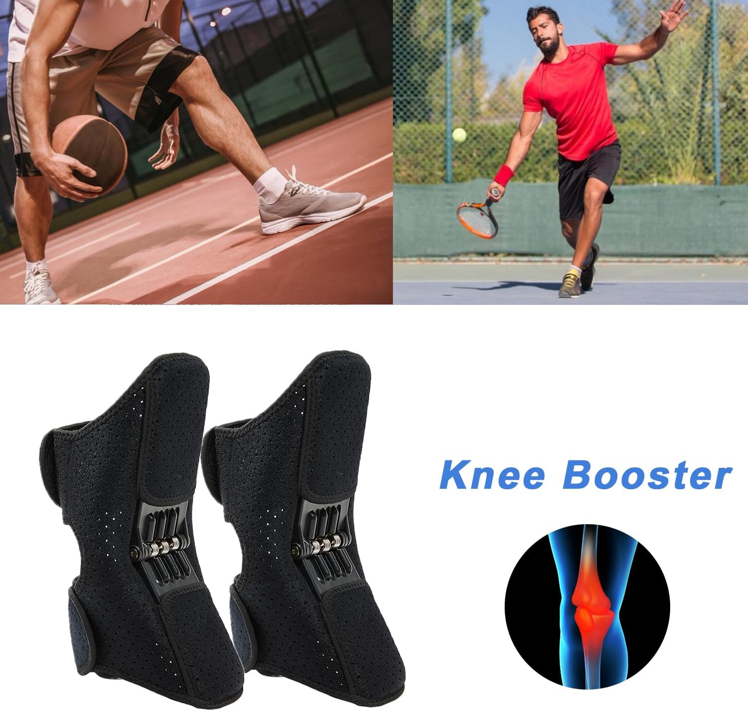 🔥Hot Sale🔥Enhanced Knee Brace Stabilizer - Adjustable Triple-Spring Support for Squats, Climbing & Recovery