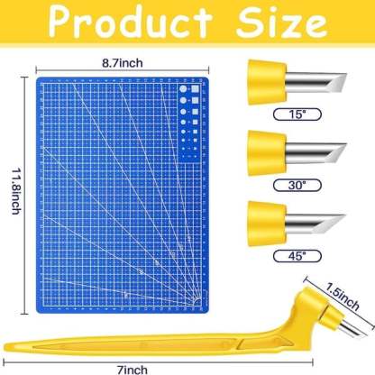 🔥- ✍️Craft Cutting Tools with 3 Interchangeable Blades (15°/30°/45°)