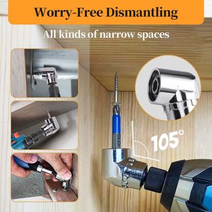 🔥Last Day 49% OFF—🔧105 Degree Right Angle Drill Adapter