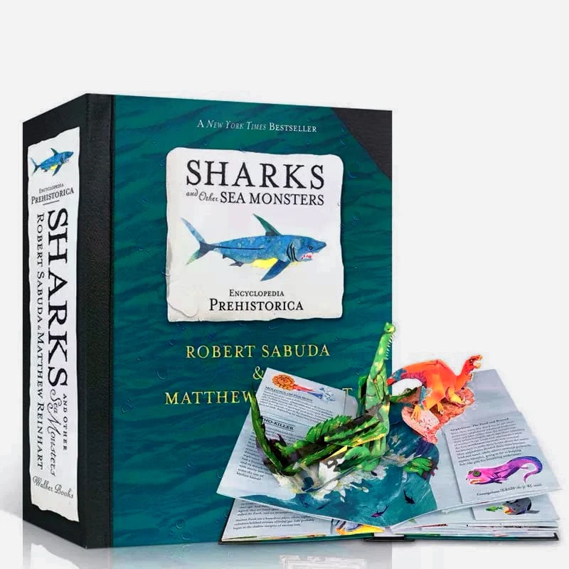 🦖3D Encyclopedia Prehistorica Series🦈Dinosaurs + Sharks & Sea Monsters —Pop-Up Book