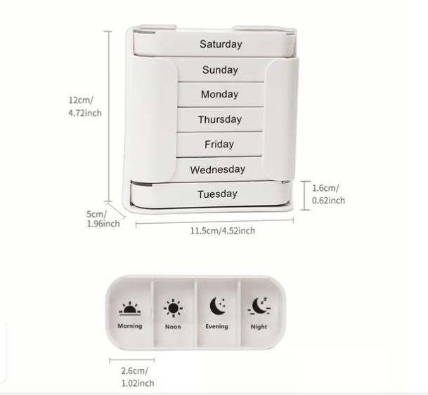 ✨7-Day Medication Organizer - For Effortless Health Management! 📅