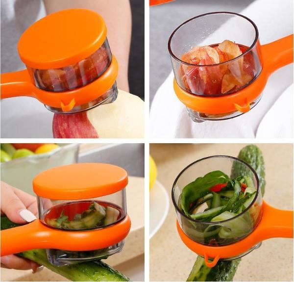 🍋Double-sided Stainless Steel Blade Peeling Knife With Storage Box🥕