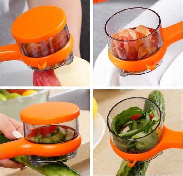 🍋Double-sided Stainless Steel Blade Peeling Knife With Storage Box🥕
