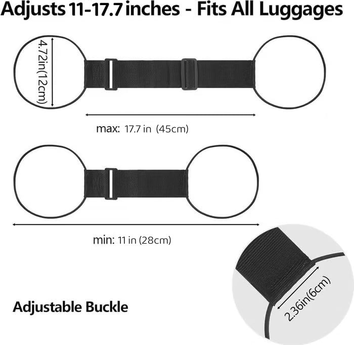 💥 2 packs Multi Use Strong Adjustable Luggage Connector Straps