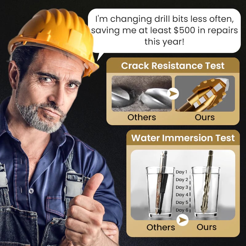 🔥2026 Hot Sale🔥High-Strength 4-Flute Serrated Eccentric Drill Bit Kit