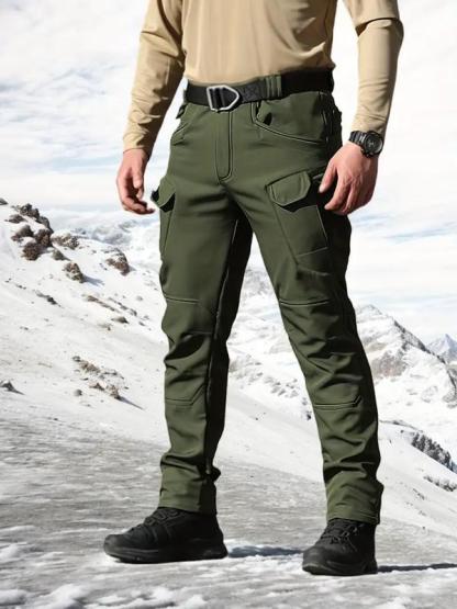 🔥Men's Fleece-Lined Tactical Pants👖 - Windproof Warmth for Outdoors!⭐