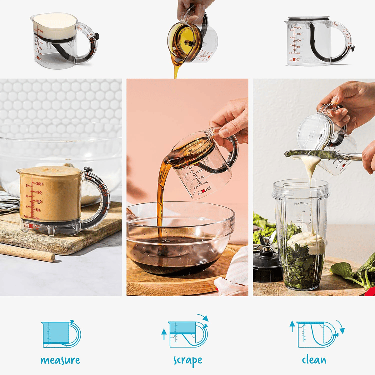 ✨4-in-1 Adjustable Measuring Cup