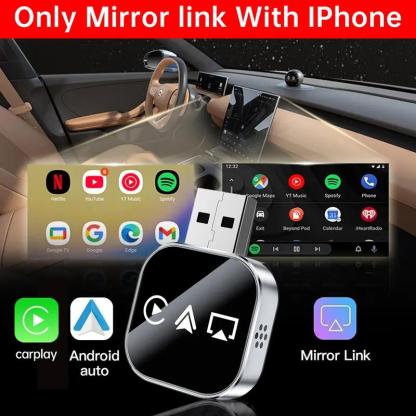 🔥LAST DAY 50% off🚗2026 Upgrade 3 in 1 Screen Mirror iOS Phone, wired to wireless Carplay adapter✨