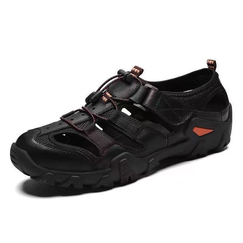Premium Leather Fisherman Sandals for Men – Breathable Summer Walking Shoes
