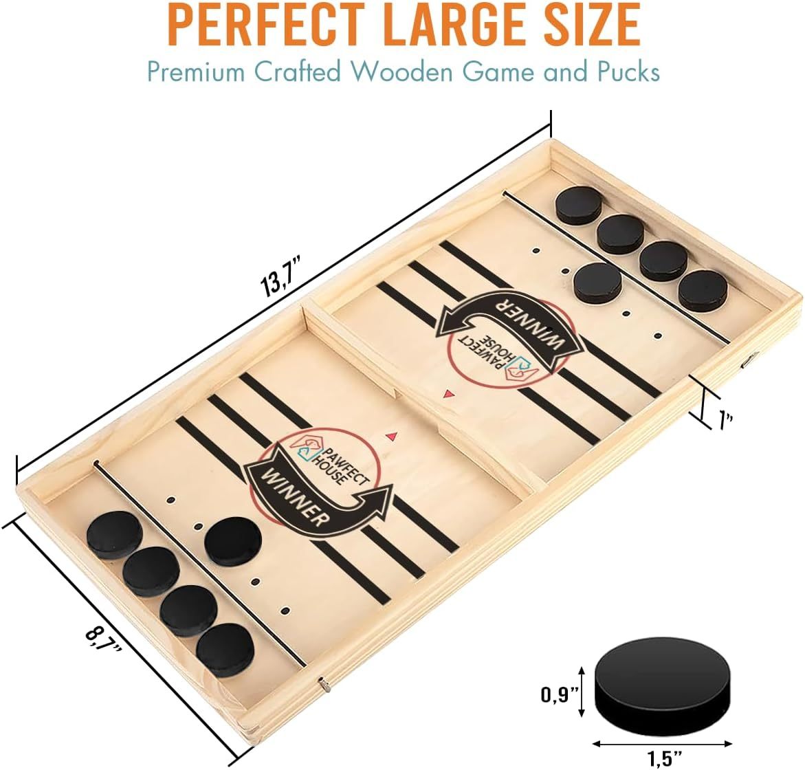 Fast Sling Puck Game - Birthday Gifts For Family, Friends, Children - Best Interactive Game Ever