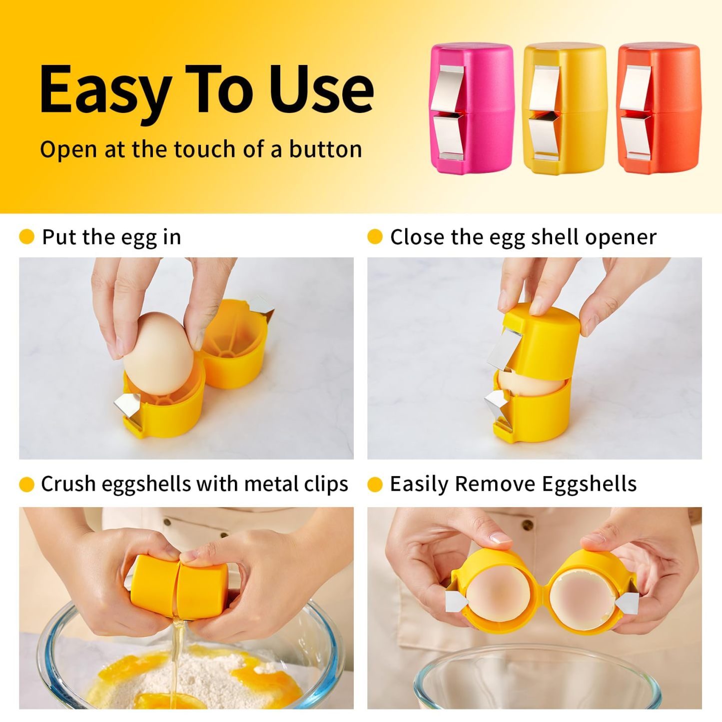 🥚Eptchn No Mess Easy Egg Opener CrackSlick🥚
