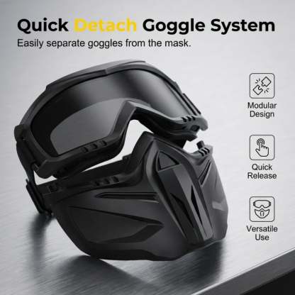 Detachable Full Face Goggle Mask