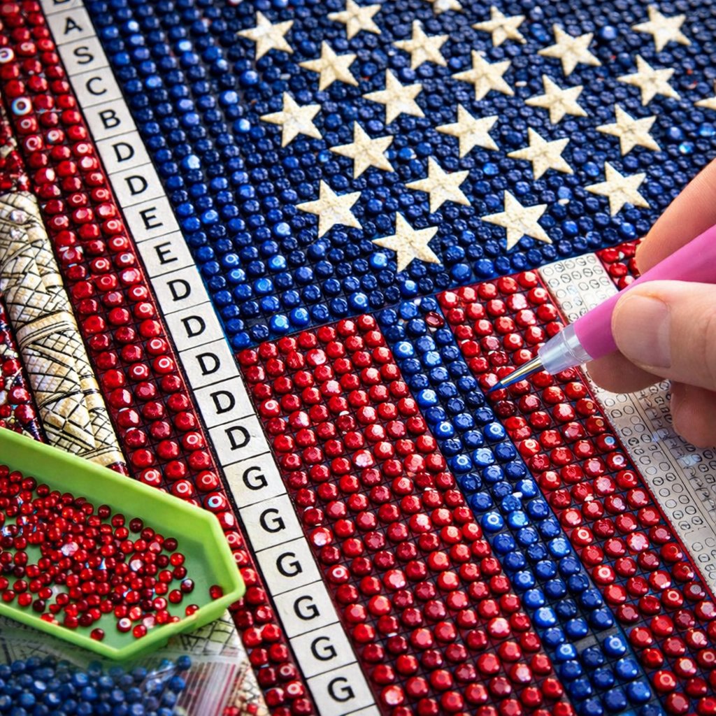 Beginner-Friendly!💎🇺🇸 American Flag DIY 5D Diamond Painting Kit❤(✨Buy 2 Free Shipping)