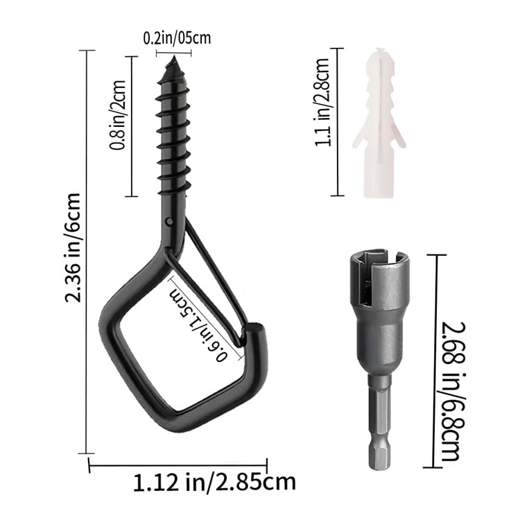 2026 Windproof & Rust-Resistant🔧Safety Screw Durable Metal Ceiling Hook