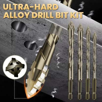🔥2026 Hot Sale🔥High-Strength 4-Flute Serrated Eccentric Drill Bit Kit