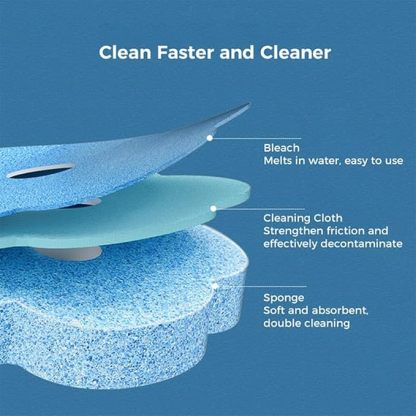 Disposable Toilet Cleaning System: Toilet Brush & Holder Kit with 6PCS Pre-Soaked Cleaner