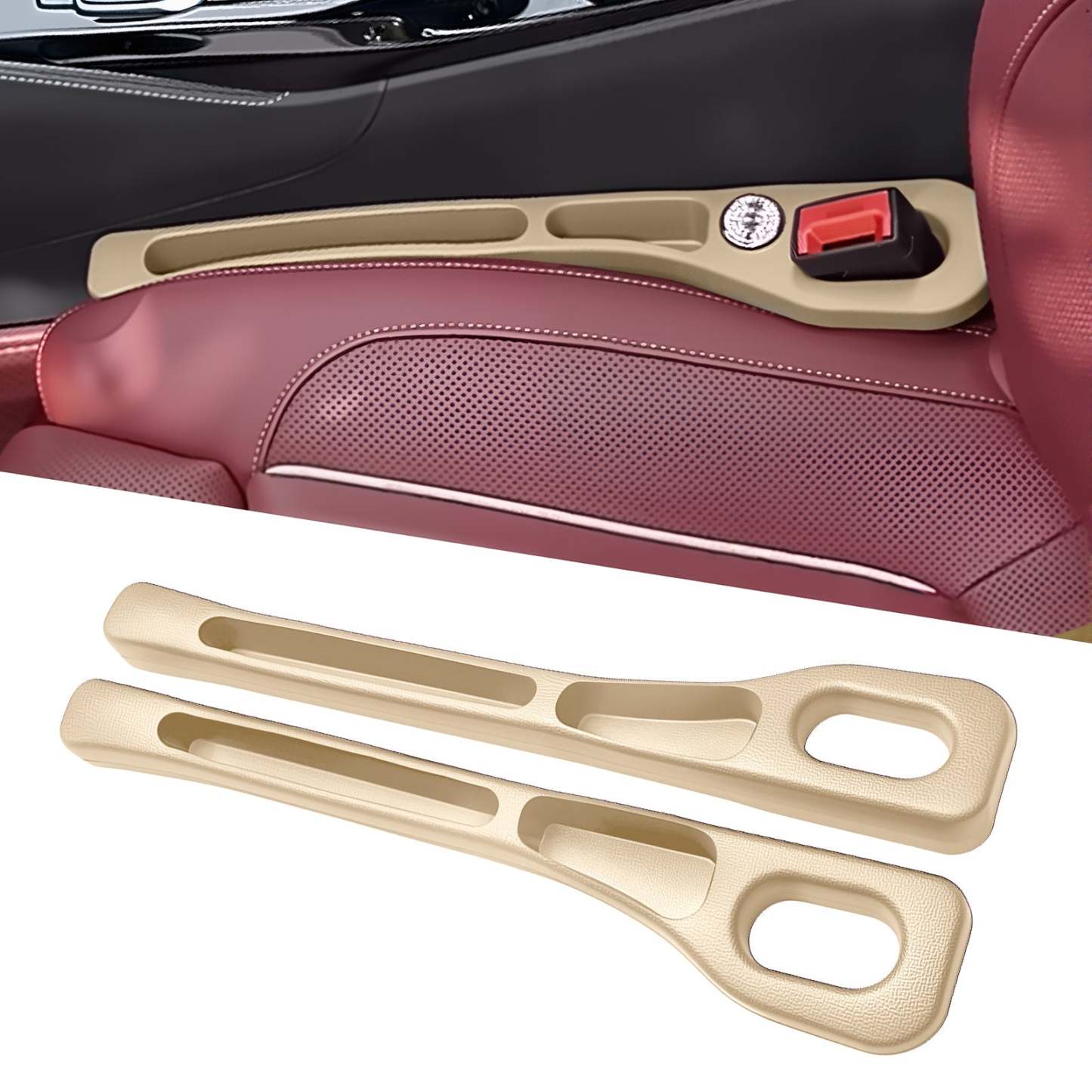 🏆 50K+ SOLD!  - 🚗Dual-Slot Car Seat Gap Organizer