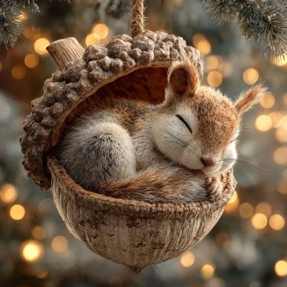 🎁❤ Forest Animal Acorn Ornaments – Cozy Forest Christmas Ornaments