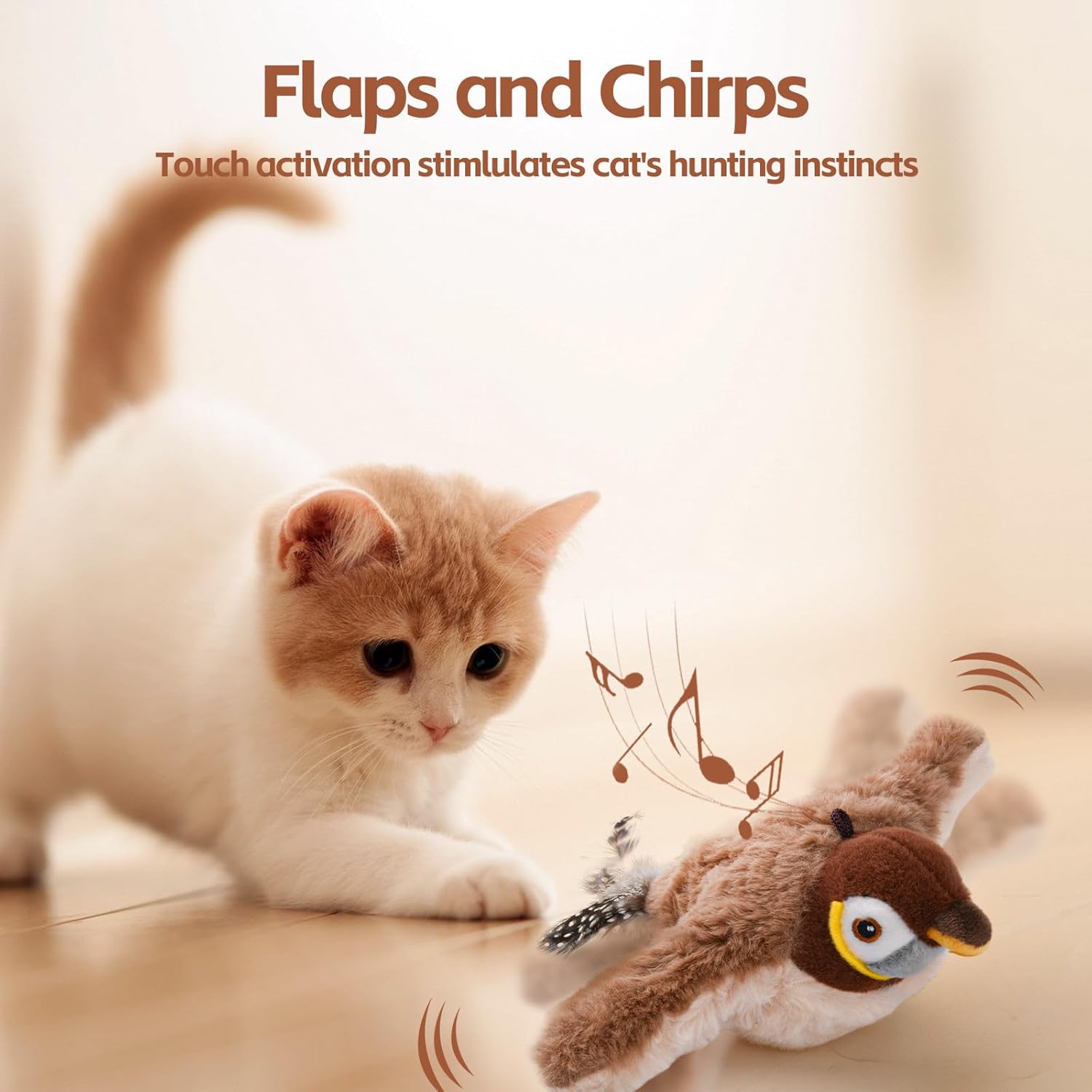 🐱YoPoll Bird Rechargeable Automatic Cat Toy
