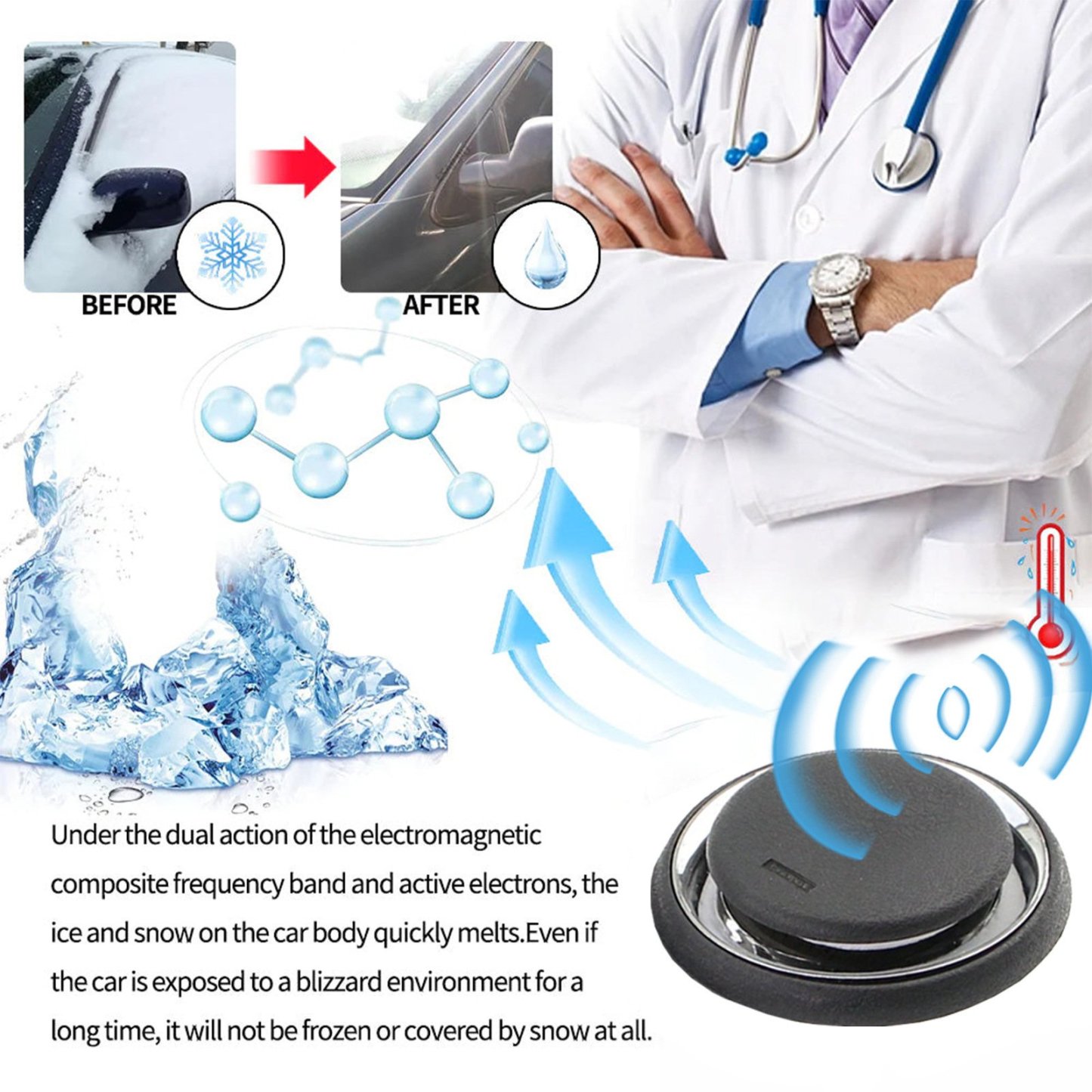Car De-Icing Snow-Melting Snow Removal Instrument