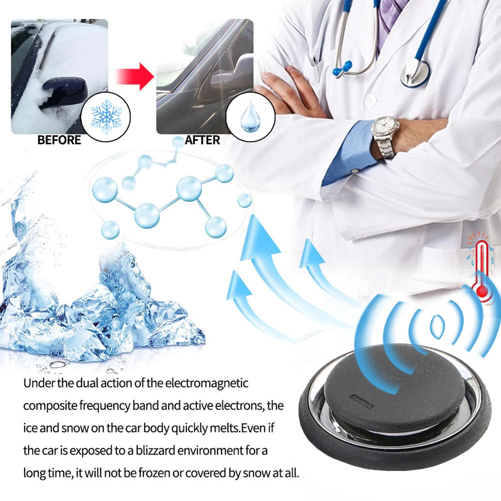 Car De-Icing Snow-Melting Snow Removal Instrument