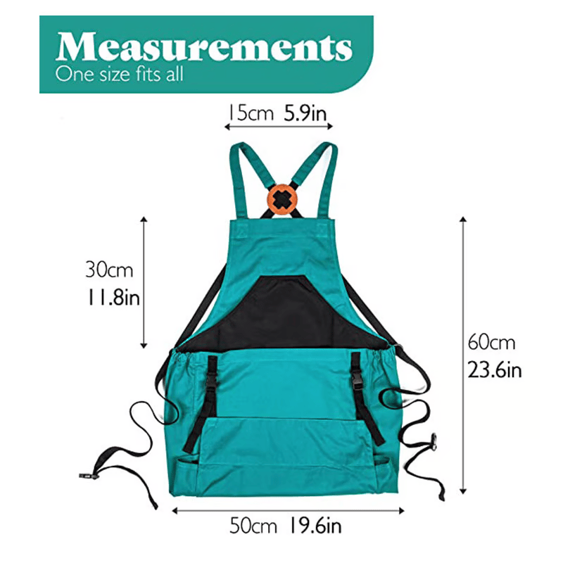 🌿 Heavy-Duty Gardening Apron – Hands-Free, Comfortable & Durable! 🌿