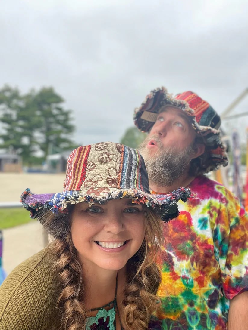 🍄🔥Last Day 49% OFF - 🎩Patchwork Multicolored Mushroom Hemp Hat with Hidden Pocket Fedorahats