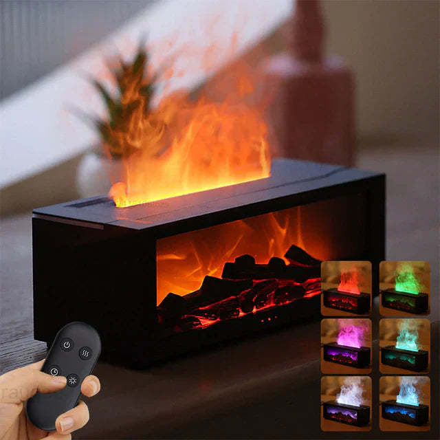 Fireplace Flame Diffuser Humidifier with Remote