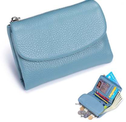 ⏰Last Day 49% OFF⏰Unisex Pebble Leather Wallet 🔥BUY 2 FREE SHIPPING