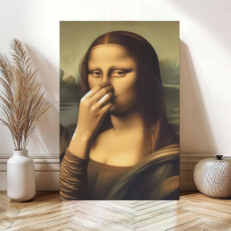 🎁 Black Friday Special 49% Off🎨🧻Funny M*na Lisa Bathroom Art - Add Some Holiday Laughs! 😂