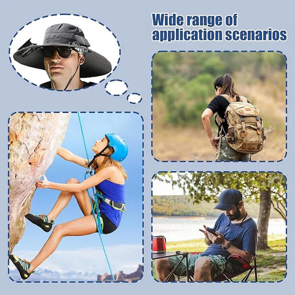 2026 New Ultralight Solar Fan Sun Hat –A Great Summer Companion🌊