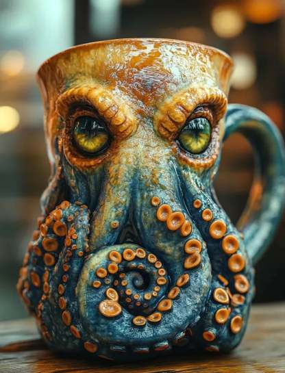 🐙Handmade Cthulhu-Inspired Pirate Mug