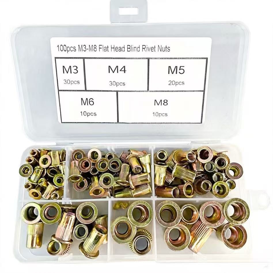 🛠️Head Rivet Nut Tool, M3 M4 M5 M6 M8 Rivnut Kit