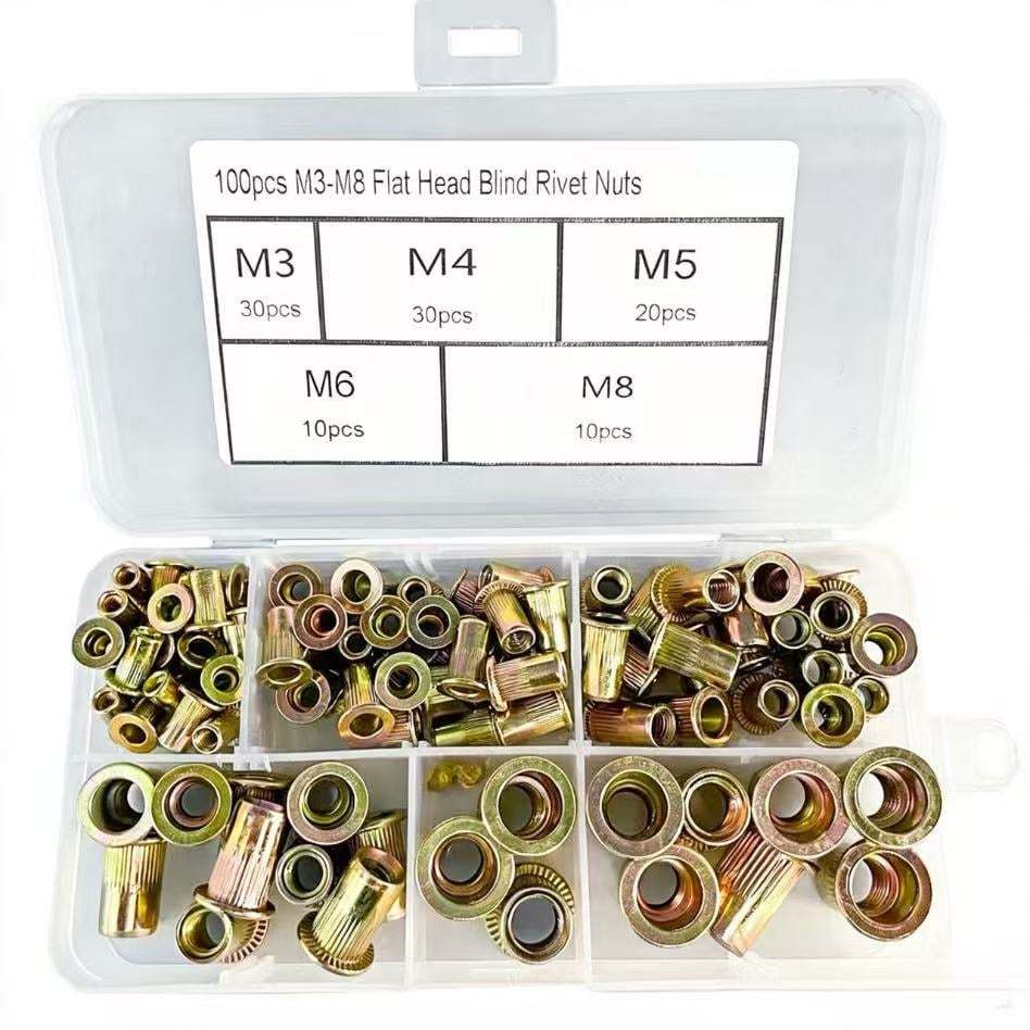 🛠️Head Rivet Nut Tool, M3 M4 M5 M6 M8 Rivnut Kit