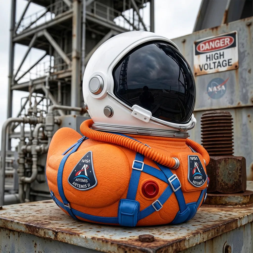 🔥Limited Edition Artemis II Mission Moon Launch Commemorative Astronaut Duck