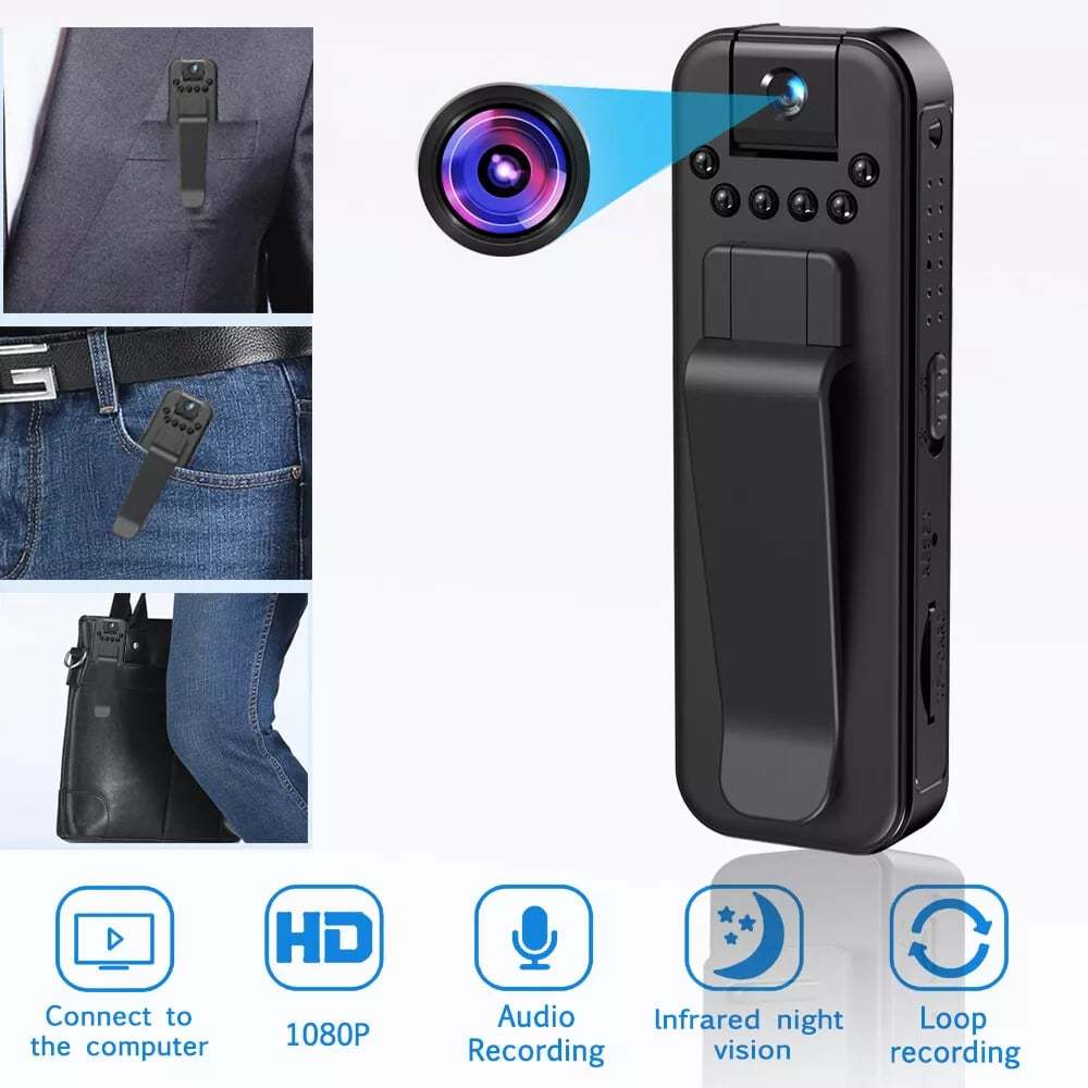 🏆Flash Sale⚡ 50K+ SOLD! Almost Gone-🔥HD 1080P Rechargeable Mini Body Camera With Night Vison&Rotating Lens📷