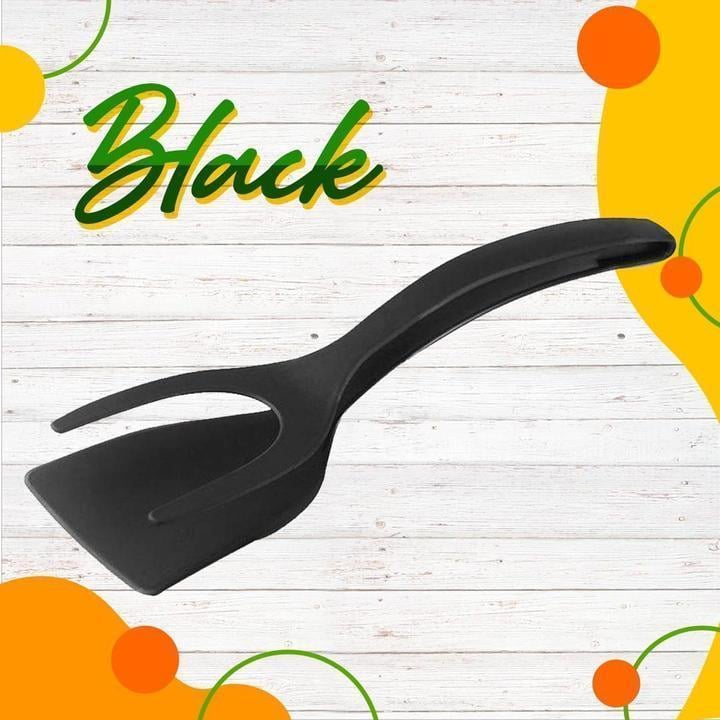 🍳✨ What a great deal! 2-in-1 Kitchen Spatula Tongs – Food Grade Silicone Tips, Non-Stick, Heat Resistant, Long Handle ✨