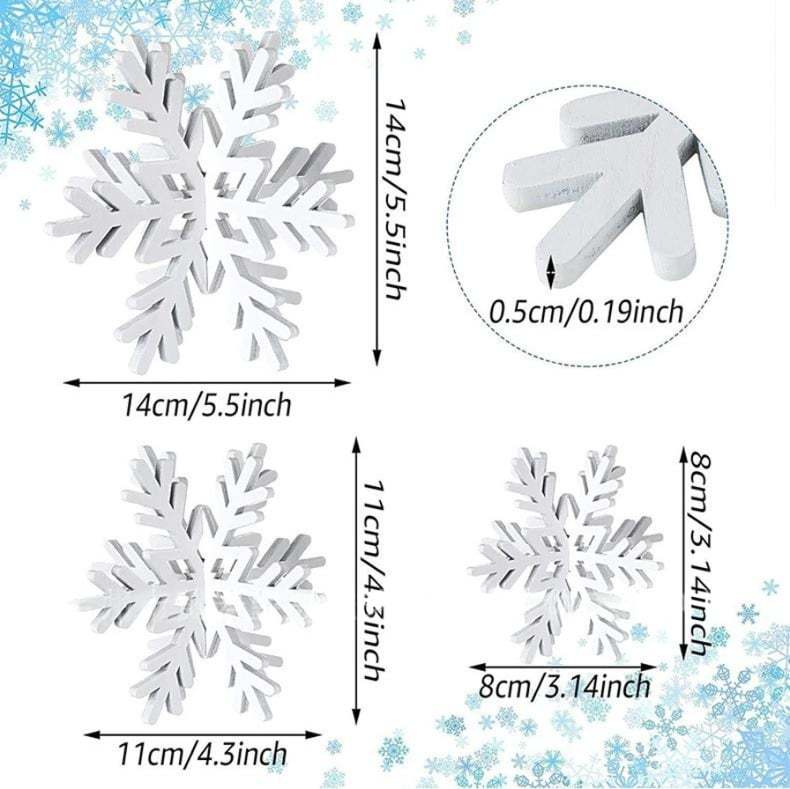 🔥Christmas 3D Snowflakes for Winter Wonderland Party Home Office ( 3Pcs )⭐❄