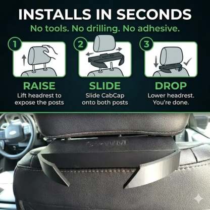 Universal Headrest Hat Holder for Trucks Cars & SUVs | Holds 5 Hats