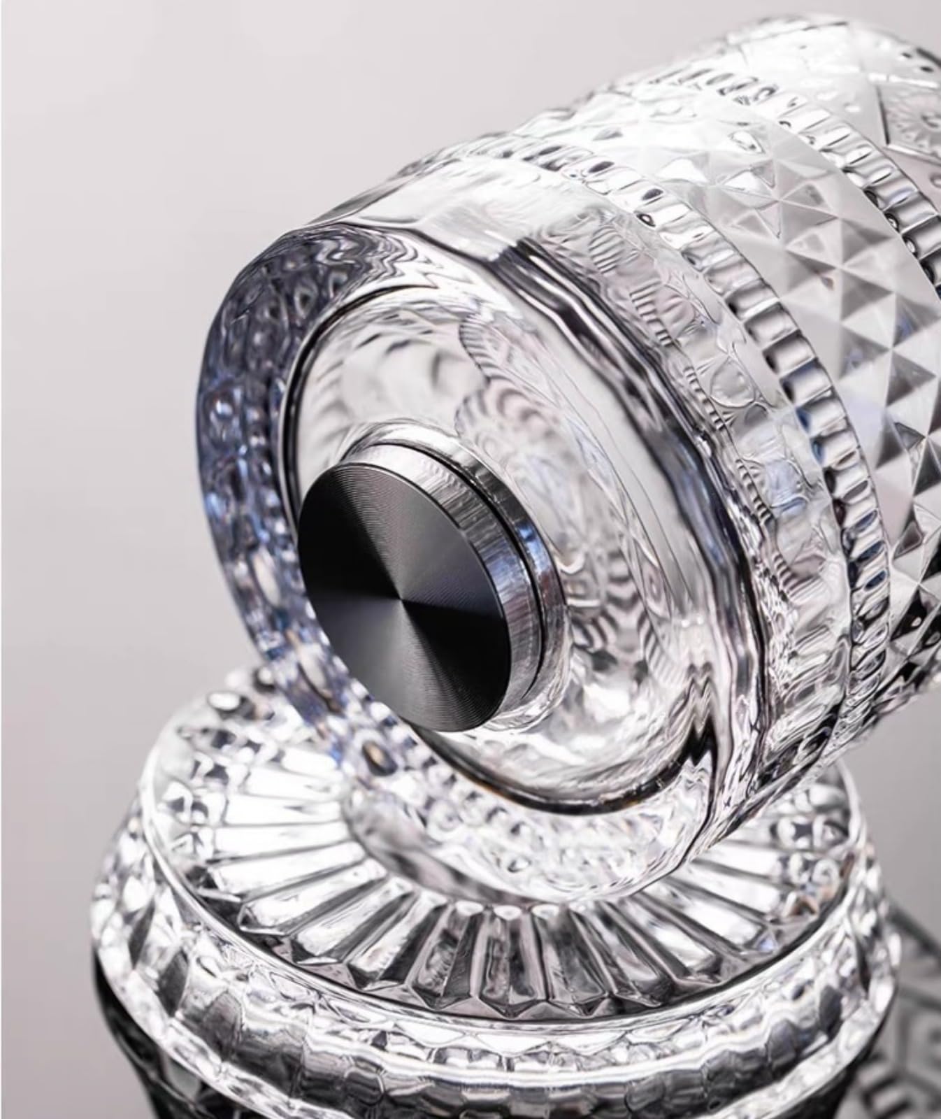 Rotating Crystal Whiskey Tumbler Glass