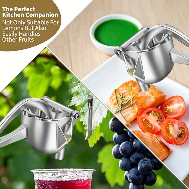 🔥Big Sale 49% OFF—Citrus Squeezer 🍋 Stainless Steel / PP Material Hand Fruit Juicer for Lemon Lime Orange