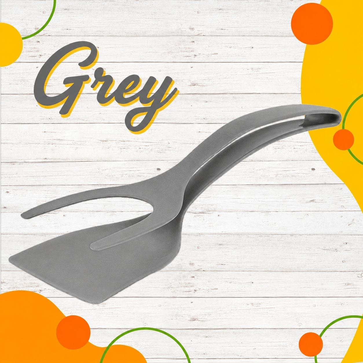 🍳✨ What a great deal! 2-in-1 Kitchen Spatula Tongs – Food Grade Silicone Tips, Non-Stick, Heat Resistant, Long Handle ✨