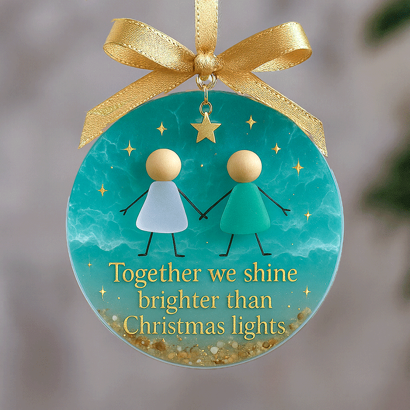 🌲Christmas Gift--Friendship Sea Glass Christmas Ornament 🎁