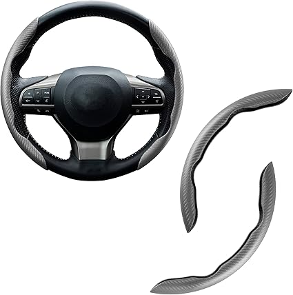 🔥Samez Carbon Fiber Silicone Anti-Slip Car Steering Wheel Cover Universal Fit🔥