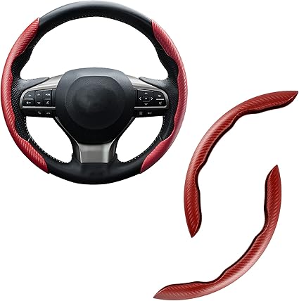 🔥Samez Carbon Fiber Silicone Anti-Slip Car Steering Wheel Cover Universal Fit🔥