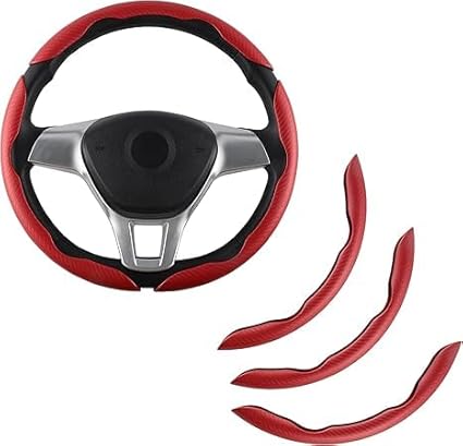 🔥Samez Carbon Fiber Silicone Anti-Slip Car Steering Wheel Cover Universal Fit🔥