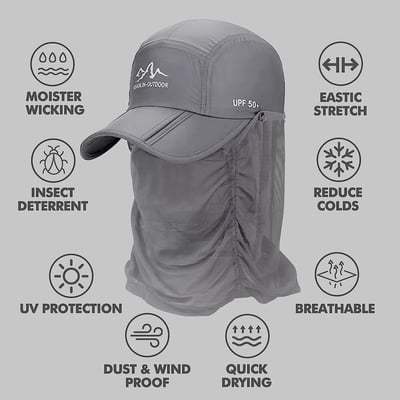 🔥HOT SALE 49% OFF🔥Retractable Brim Outdoor/Fishing/Riding/Climbing Sunblock Hat